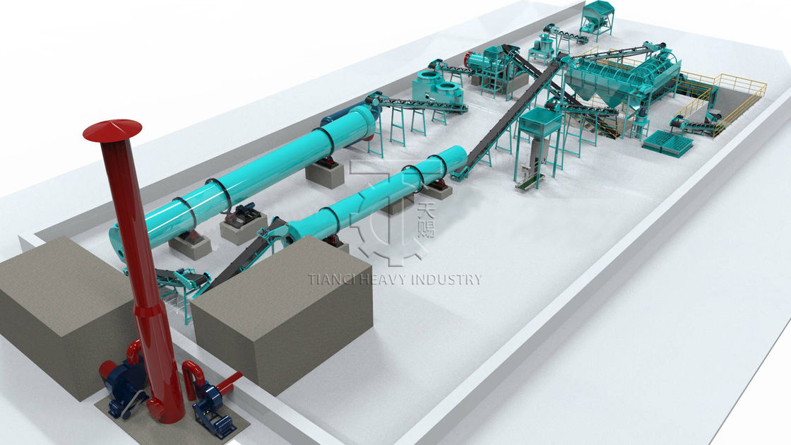 ボール型肥料 granulator プラント 有機肥料生産ライン