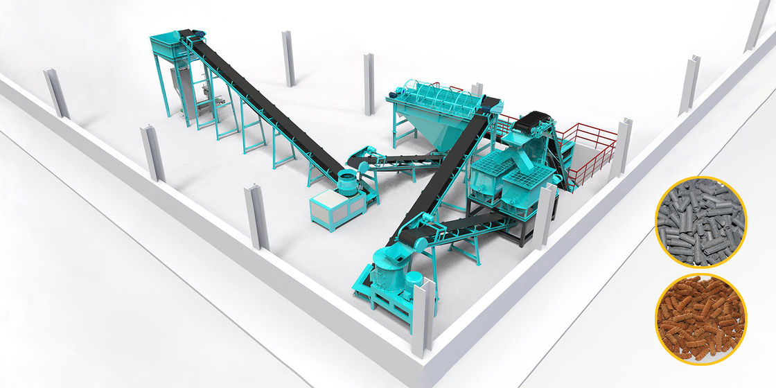 木材ペレット製造機械 家畜と家禽の肥料 granulator 生産ライン 有機肥料の生産設備