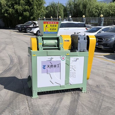 乾燥しない植物灰粒機 二重ロールプレス粒機